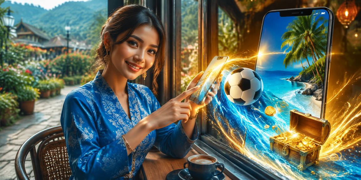 Pengguna Malaysia berpakaian baju kurung mengakses bonus deposit platform 790 dengan mudah