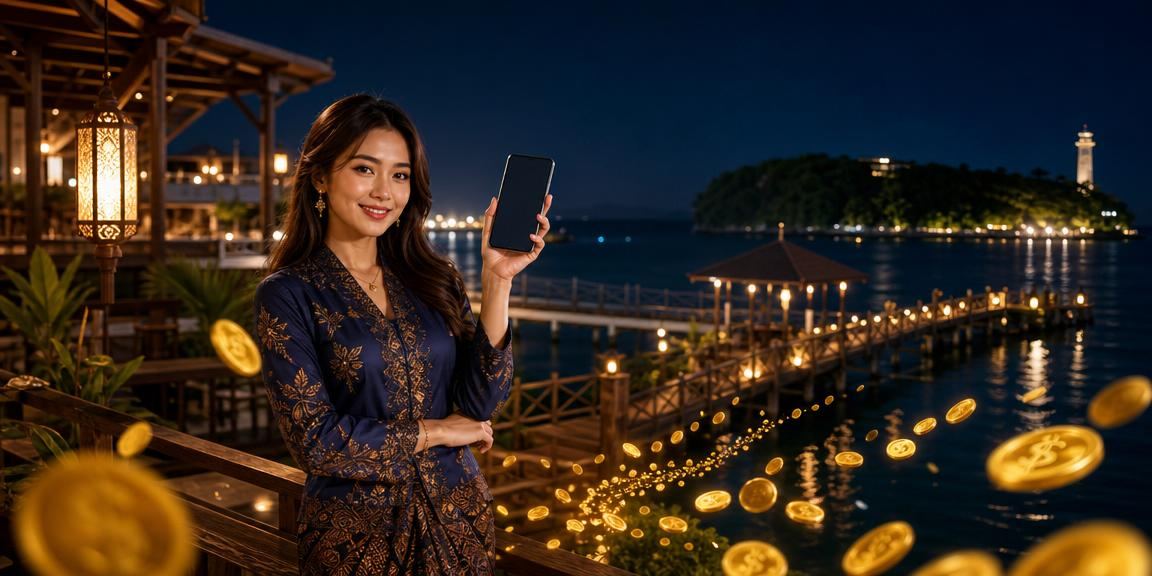 Pengguna Malaysia bermain kasino dalam talian menggunakan telefon pintar dalam gaya Melayu