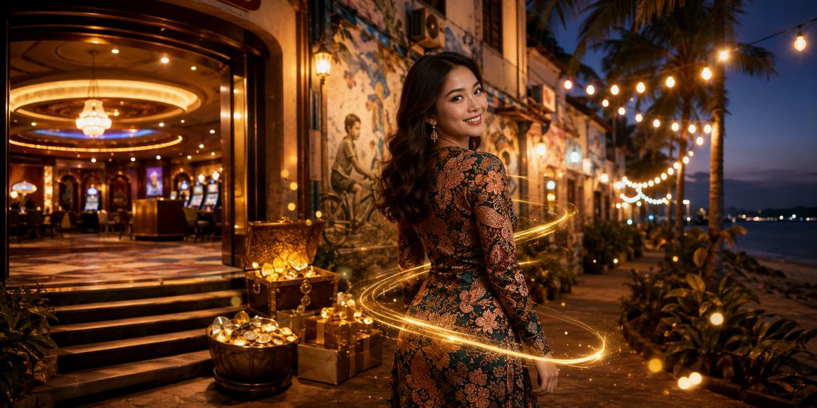 Pengguna Pulau Pinang menikmati pengalaman pertaruhan kasino dalam pakaian batik tradisional