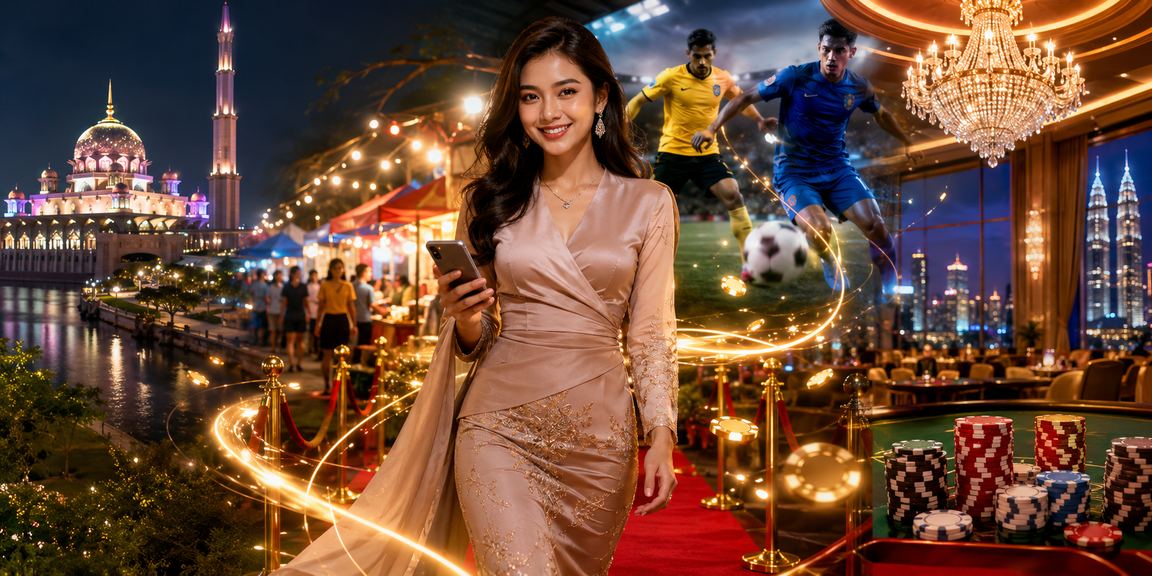 Pengguna di Putrajaya membuat taruhan bola sepak dalam talian menggunakan gaya Melayu kontemporari