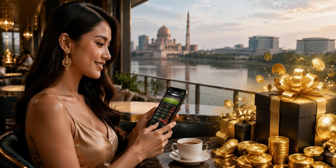 Pengguna di Putrajaya menggunakan telefon pintar untuk mengakses kasino maya dalam gaya Melayu